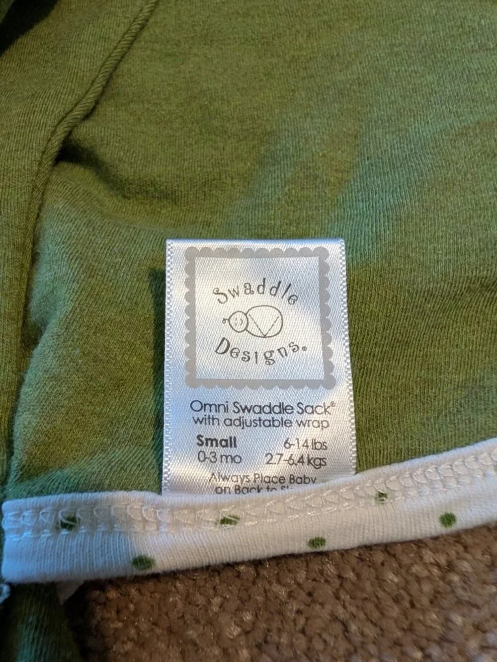Swaddle Designs Omni Swaddle Sack green small 0-3 months